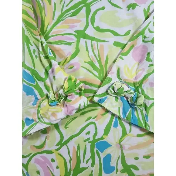 Lilly Pulitzer Girls L Swim Beach Hooded Cover Up Tropical Cotton - Picture 3 of 7